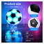 Veilleuse ballon de soccer RVB, lampe de football à DEL intelligente avec application et télécommande, 16 millions de couleurs et plus, synchro musicale, décor de bureau USB rechargeable pour chambre d'enfant