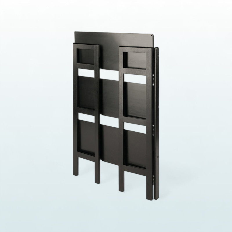 TerryZimmermann 3-Tier Foldable Stackable Shelf In Black Finish, 38.27'' H X 27.57'' W X 11.26'' D, Black