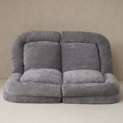 Convertible Fold-Out Single Sofa Bed,Gray,Right, The Right Part Of The Complete Product.