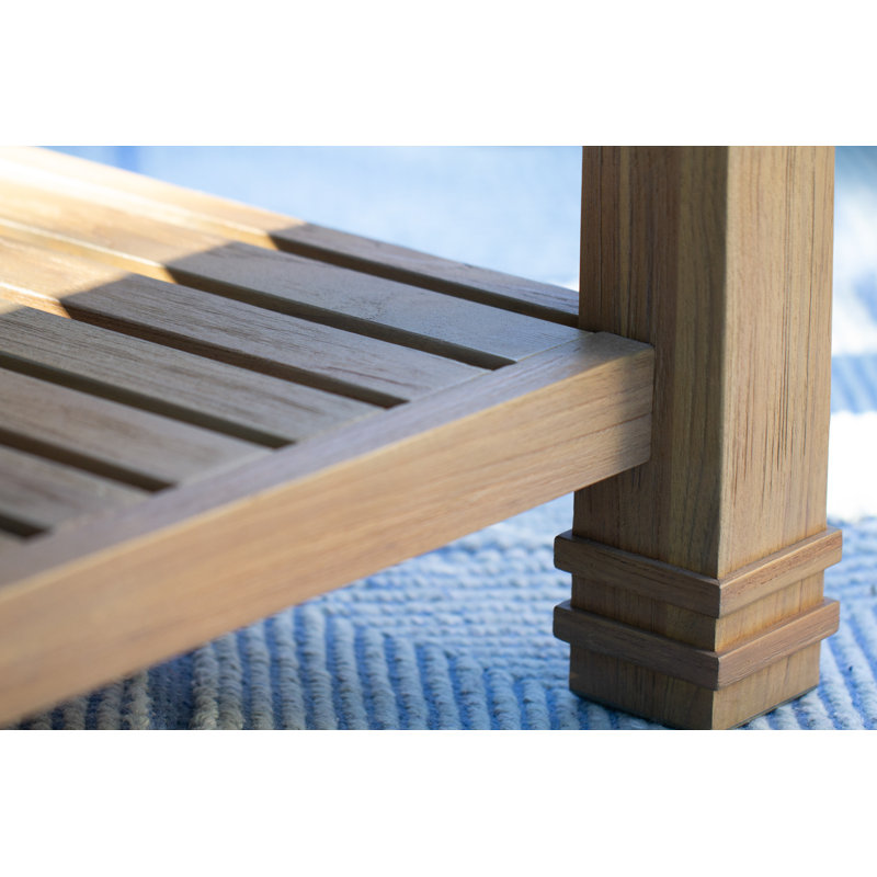 Stockton - Teak Outdoor Coffee Table w/ Polished Concrete Top