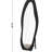 63" X 24" Black Full Length Mirror, Flannel Wrapped Frame, Irregular Footprint, Wall - Hanging, Shatterproof And 63"X24" Mirror With Design, Or Floor Mount,-1611200883