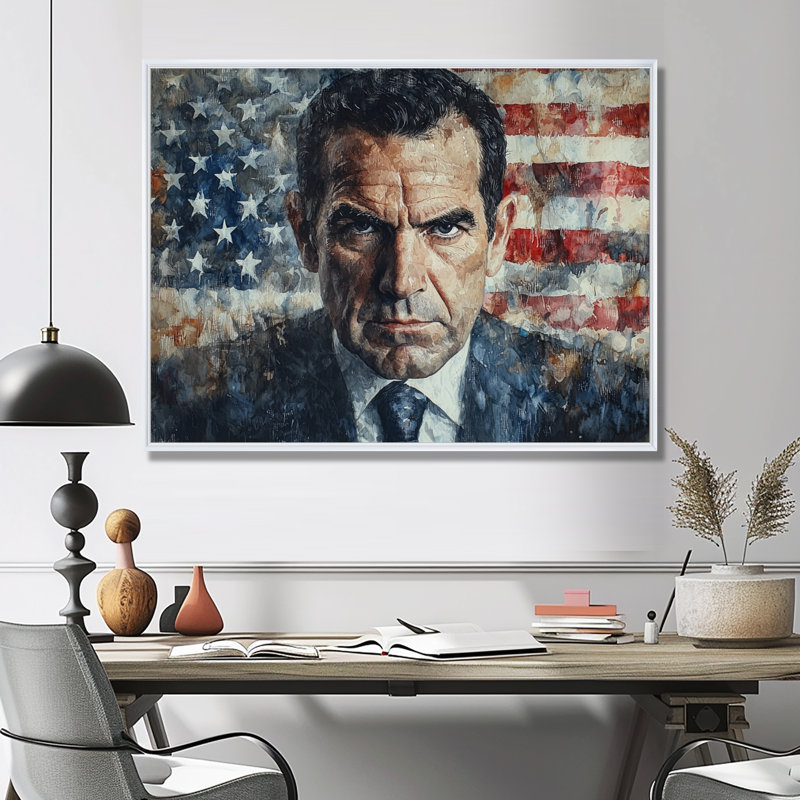 Steinar - Fashion Wall Art, H 12 po x l 20 po, Picture Framed, Blanc