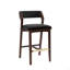 Tabouret de comptoir en chenille Evalyn-532100139
