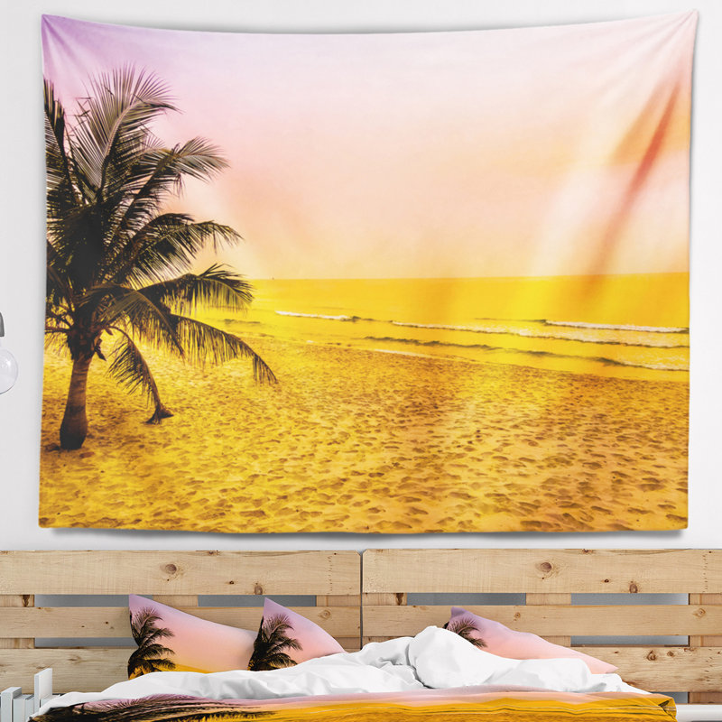 Tapisserie «Coconut Tree Silhouette», H 32 po x l 39 po