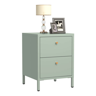 Baebel Steel Top 2 - Drawer End Table with Storage