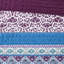 Lit simple / simple TG - literie mauve à imprimé global et coussins moelleux avec décor de couleur