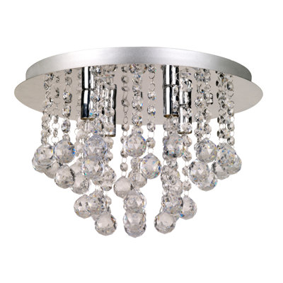 Roth Machine Cut Crystals Flush Mount