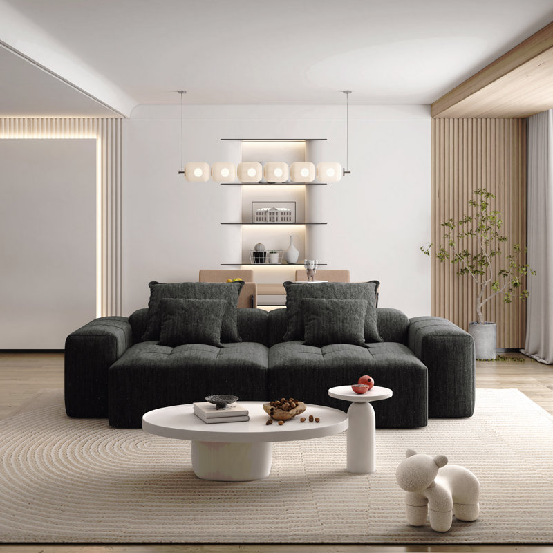 Canapé modulaire surdimensionné Modern, Noir