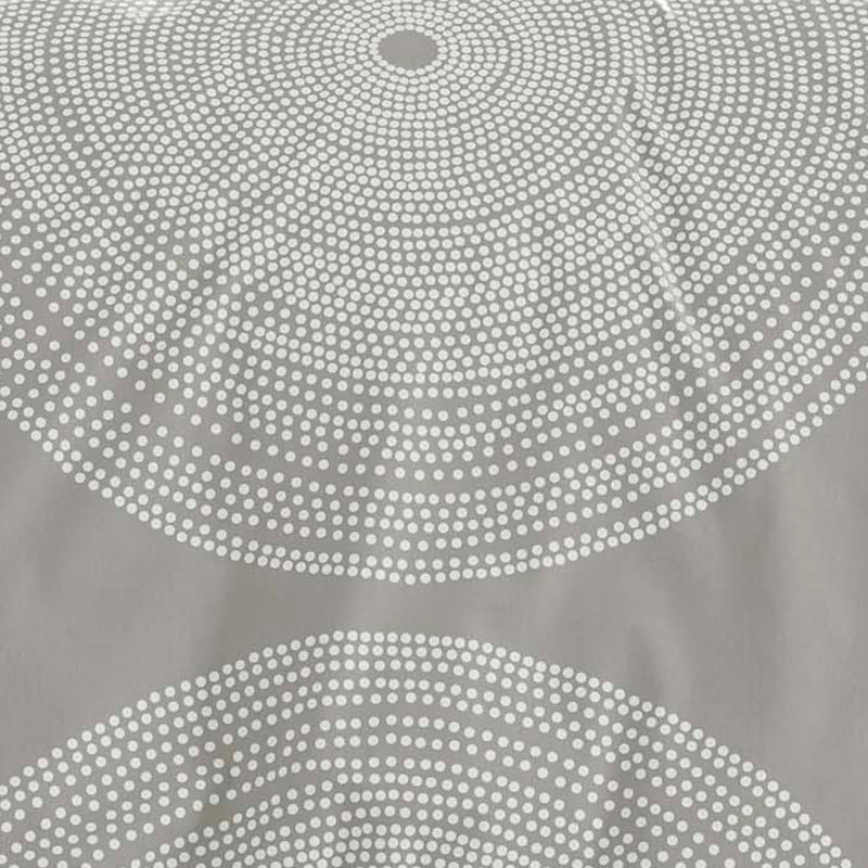 Ensemble d'édredon en coton Marimekko Fokus, Édredon simple et 1 taie décorative, Gris clair