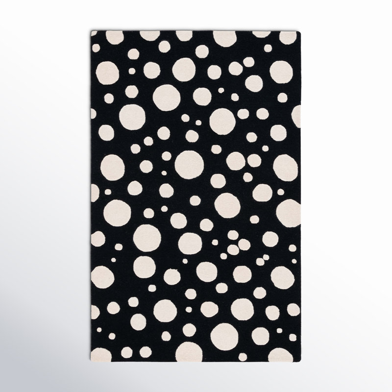 Tapis noir / ivoire Kavika, Rectangle 3 pi x 5 pi