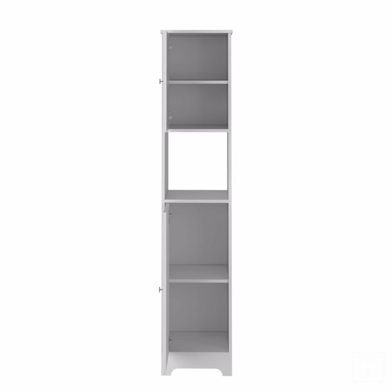 Armoire à double porte H 69 po, quatre tablettes intérieures, une tablette ouverte