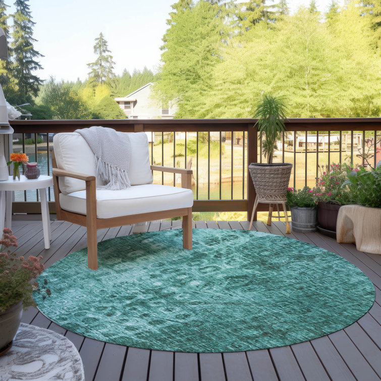 Jurnee Washable Ikat Indoor / Outdoor Rug