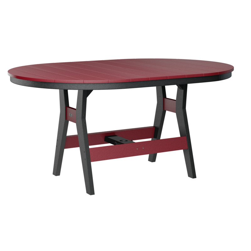 Table de bar berlinoise Berlin, Rouge écarlate, Noir, 38.87" H x 64" W x 44" D