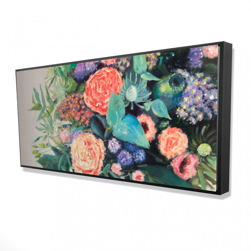 Flowers Melody Print On Canvas, H 24 po x l 48 po