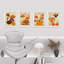 Thanksgiving Autumn Turquie écureuil tarte à la citrouille, impression sur papier, 4 pièces-97770286-97770287