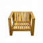 Méridienne d'extérieur en bois d'acacia avec repose-pieds-450549244
