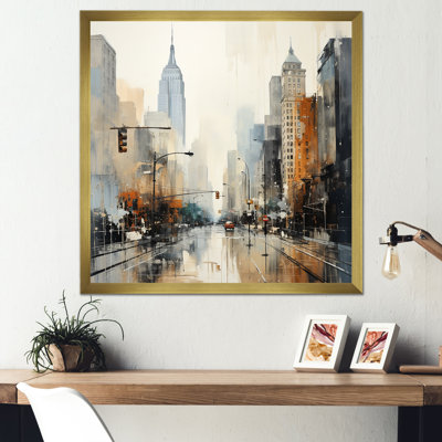 " Beige Skyscraper City Paint "