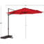 Parasol extérieur de 10 pi Olilawn avec base en croix, manivelle et inclinaison facile-2130837873