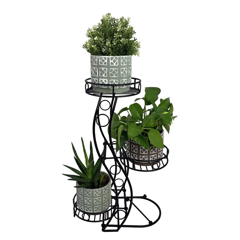 Support à plante rond, H 21,5 po x l 14 po x P 8,25 po