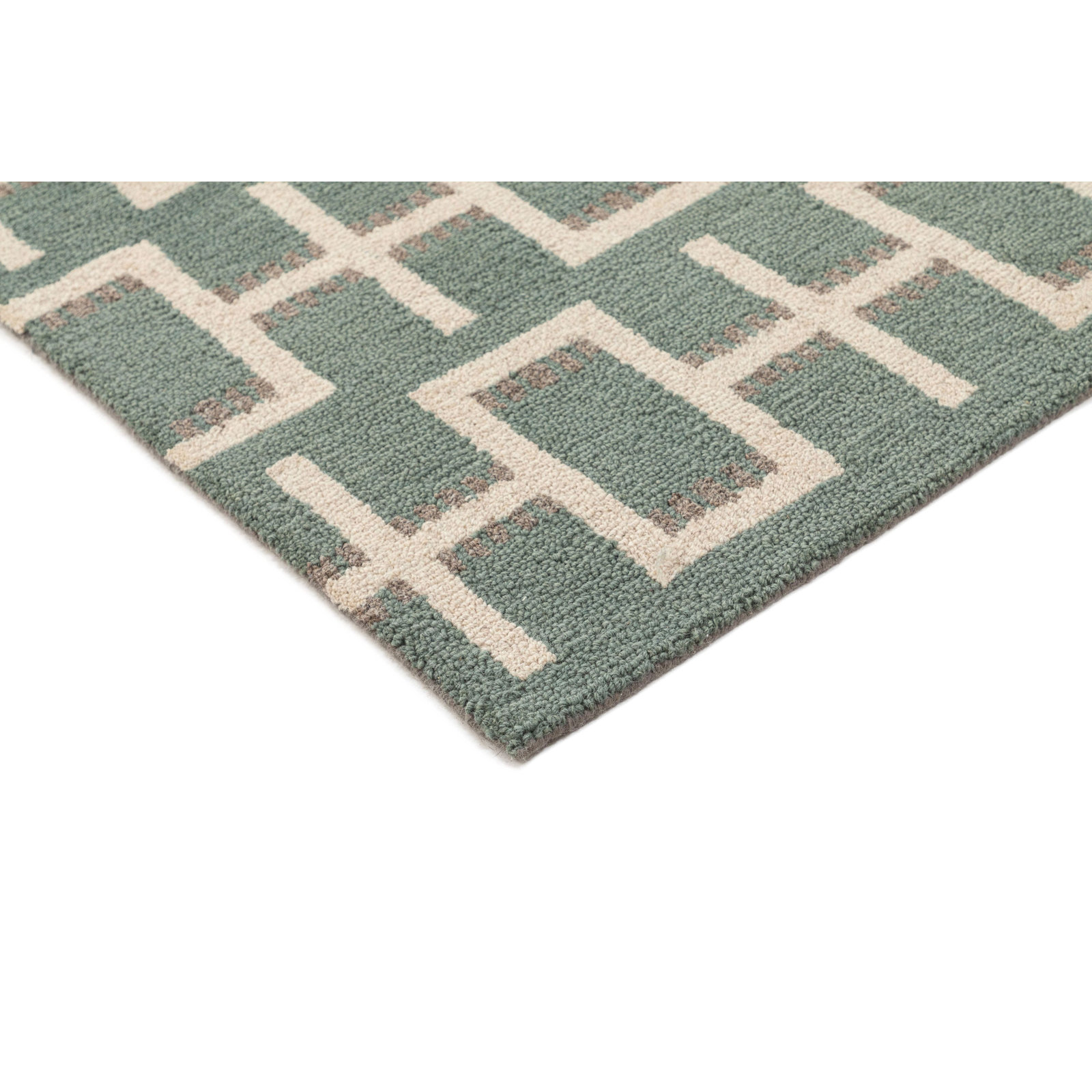 Elsey Hand-Tufted Geometric Wool Rug, Rectangle 7'9" x 9'9"