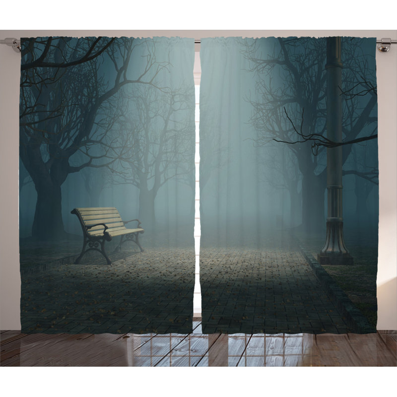 Forest Semi-Sheer Rod Pocket Curtain Panels, 54" x 96"