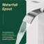 Single Handle Single Hole Waterfall Bathroom Sink Faucet with Deck Plate and Pop-Up Drain Assembly-113673021