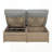 Wicker Rattan Patio Double Sunbed with Adjustable Backrest and Seat-493900317