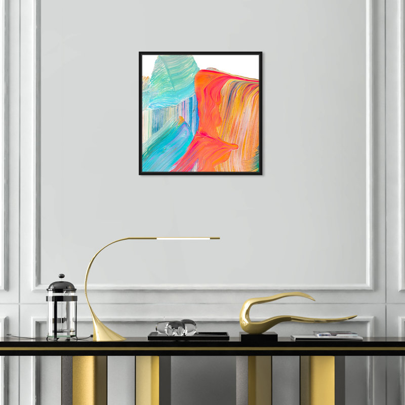 Holi - Impression sur toile, H 16 po x l 16 po x P 1,5 po, Cadre flottant noir