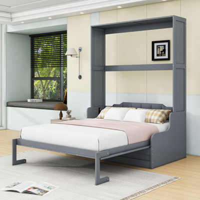 Grand lit escamotable avec canapé et coussin Soloma