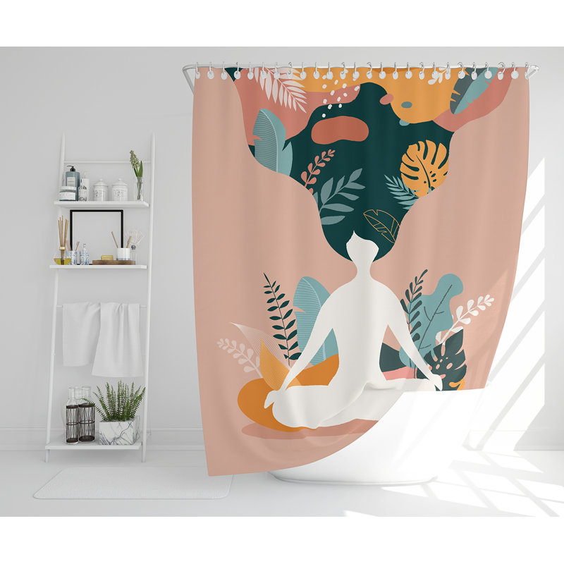 Ellamay 13 Piece Polyester Shower Curtain Set