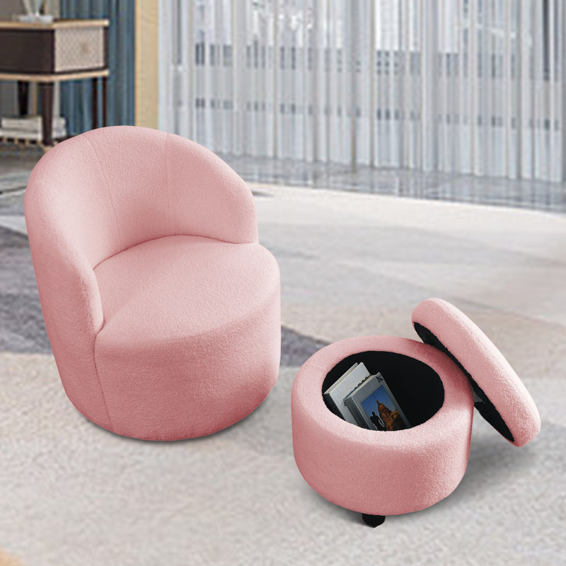 Chaise de salle d'attente l 24 po Mikaylee avec structure en bois manufacturé et massif, Ourson rose