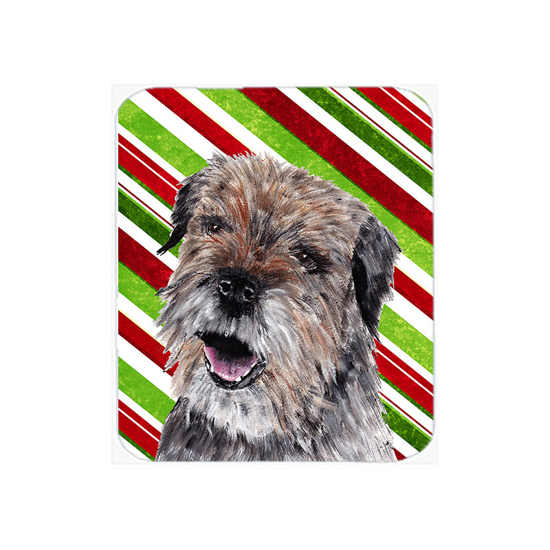 Planche à découper en verre à sucre de noël east urban home terrier cann