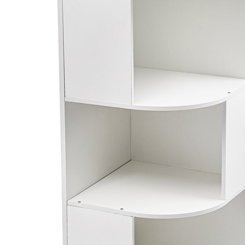 Bibliothèque sur pied 6 niveaux, Blanc
