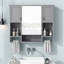 Armoire de rangement murale moderne 35 po x 28 po, armoire de salle de bain murale avec miroir, armoire à pharmacie avec barre à serviettes