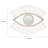 Ruhy Decorative Wall-Mounted Mirror with Eye-Shape Design, White Wood