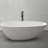 59'' L x 30.7'' W Freestanding Soaking Solid Surface Bathtub