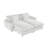 Upholstered Modular Sleeper Sofa With Two Ottomans-1653251592