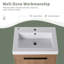 Meuble-lavabo simple 24 po avec lavabo en résine et 2 portes d'armoire à fermeture en douceur