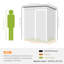 Outsunny 5 x 3.5ft Metal Garden Storage Shed Effortless Assembly Dark Grey-123219703