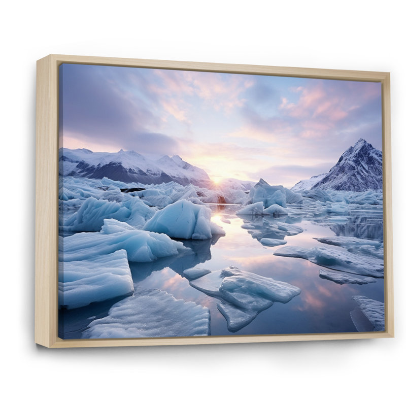 Blaiklee - Glacier Frozen Bliss - impression, Cadre naturel flottant, H 24 po x l 32 po x P 1 po