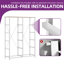 Commode à 10 tiroirs de 33,7 po de largeur Couverte, tiroirs en tissu pour chambre à coucher, salon, couloir