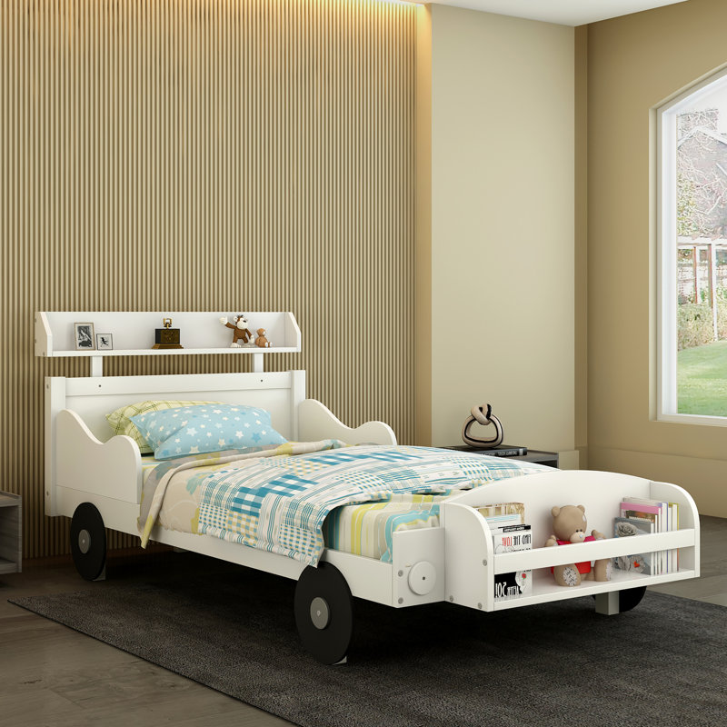 Bookcase Storage Bed, White