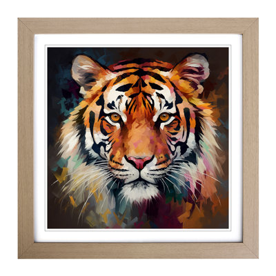 Tiger No.4 - Single Picture Frame Print on Wood