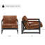 Upholstered Top Grain Leather Armchair