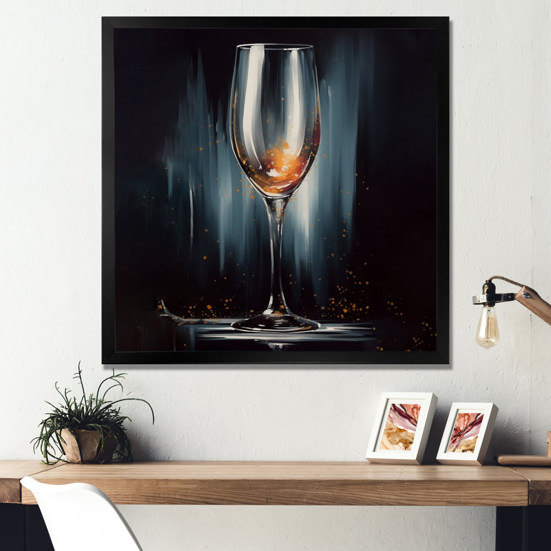 Glam Chcamagne Cascades, reproduction d'art sur toile, Cadre photo noir, H 16 po x l 16 po x P 1 po