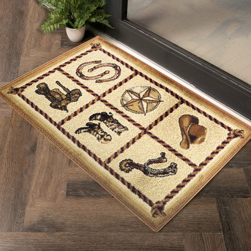 2 pi X 3 po, tapis beige, inspiré, matériau en polypropylène, teinté, pour les ménages actifs et tapis aimant les animaux 2 x 3, 100% polypropylène, teinté, circulation intense et durable, approuvé