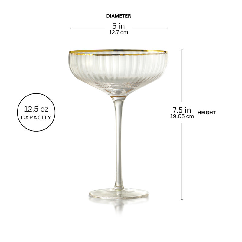 Gold Rocher Coupe Glasses