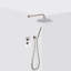 Metro 2-3 Way Thermostatic Trim Complete Shower Set - Wall Mount - 12" Brass-1969740684