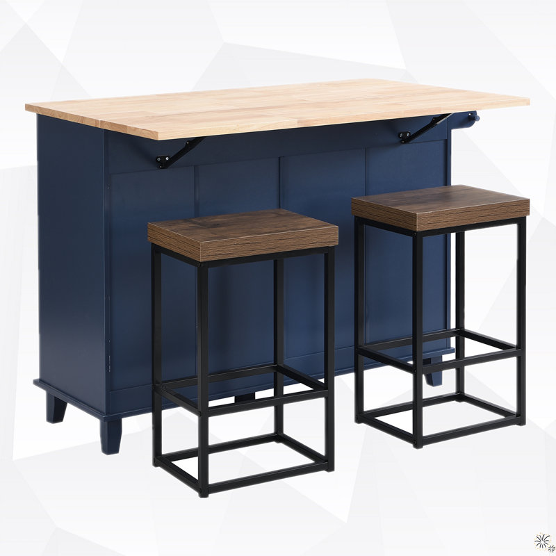 Kitchen Island Set, Blue