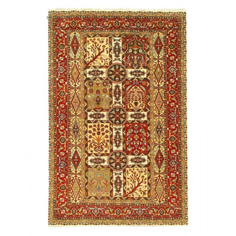 Tapis oriental en laine / coton rectangulaire fait à la main 6 pi 3 po x 4 pi Hattye